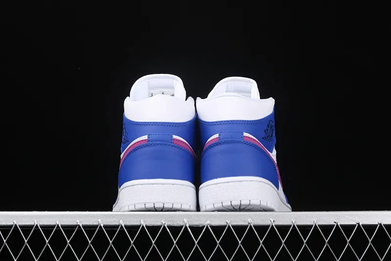 All categories Air Jordan Jordan series basketball shoes Air Jordan 1 Mid Air Jordan 1 Mid AJ1 Joe 1 white blue purple Chinese basketball shoes 554724-451
